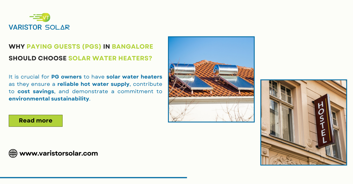 Solar Water Heaters for PGs